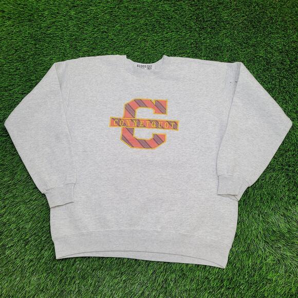 Vintage 90s Connetquot Sweatshirt Womens Large 23x25 Baggy - Picture 1 of 13